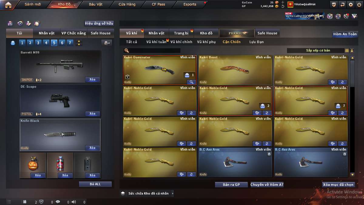 shop acc cf uy tin gia re